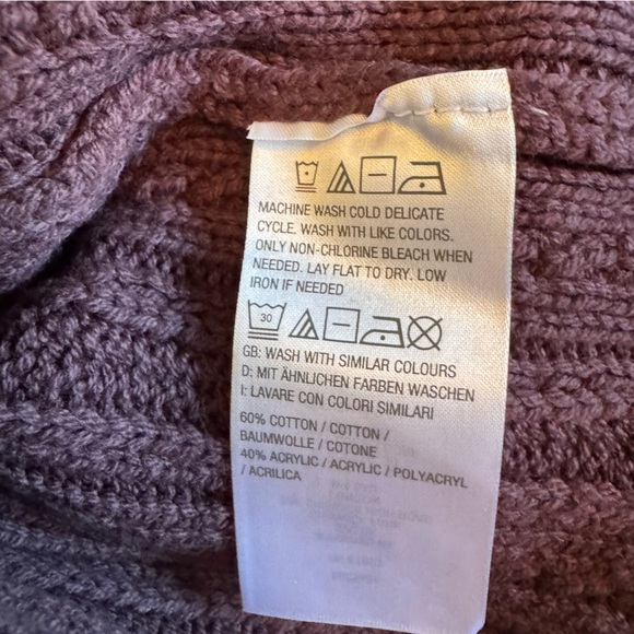 Studio Park x Shawn Killinger Purple Wine Cable Knit Turtleneck Sweater S - Picture 7 of 7